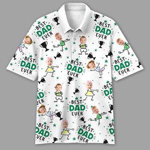 GeckoCustom Custom Photo Best Dad Ever Polo Shirt TH10 891047
