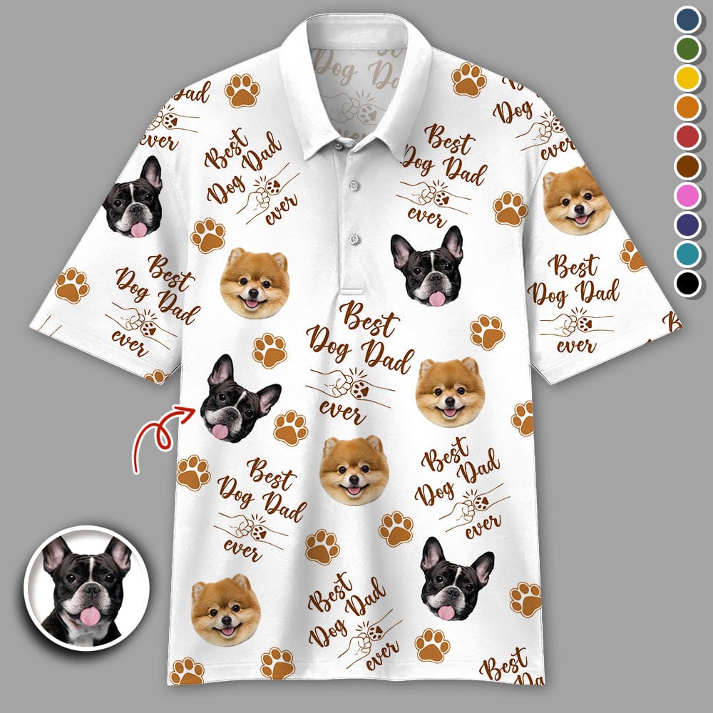 Best Dog Dad Personalized Polo Shirt Father's Day Gift For Dog Lover