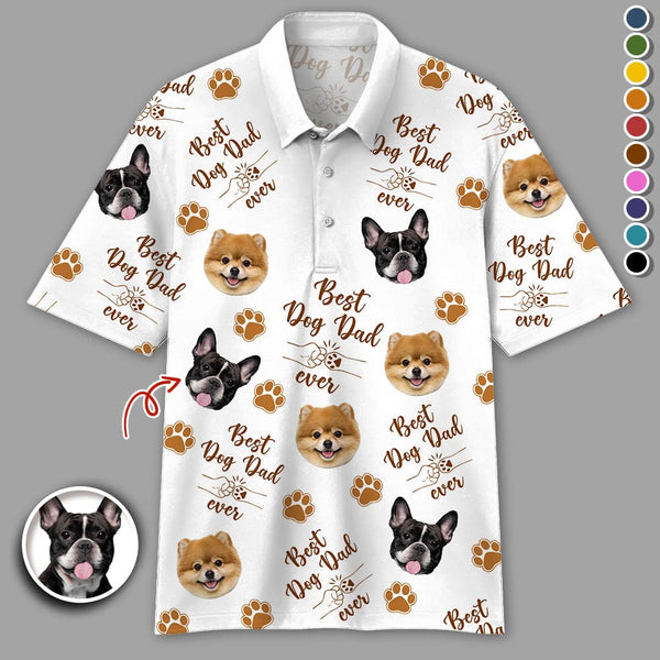 Best Dog Dad Personalized Polo Shirt Father's Day Gift For Dog Lover