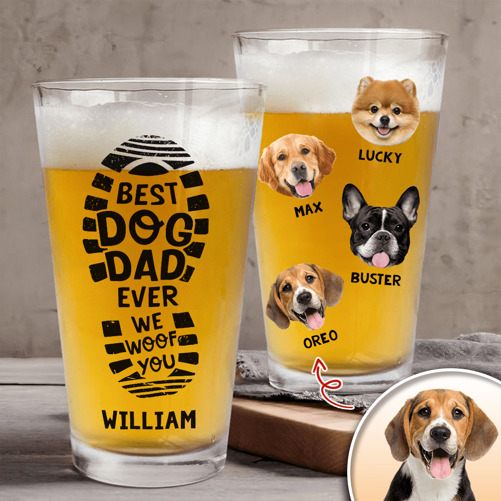 The Dog Is A Gentleman - Dog Personalized Custom Beer Glass, Gift
