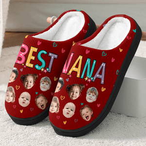 GeckoCustom Custom Photo Best Nana Ever Slippers HA75 891304