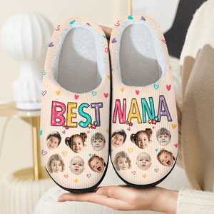 GeckoCustom Custom Photo Best Nana Ever Slippers HA75 891304