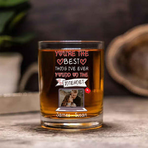 GeckoCustom Custom Photo Best Thing I've Found On The Internet For Couple Whiskey Glass TH10 892307 10.5 oz / 1 Side