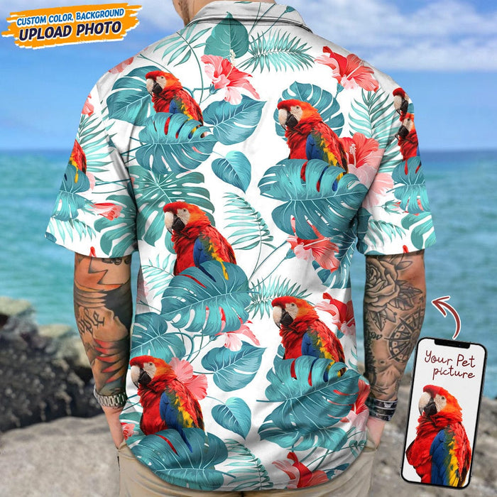 GeckoCustom Custom Photo Birds Men's Hawaiian Shirt TA29 889274
