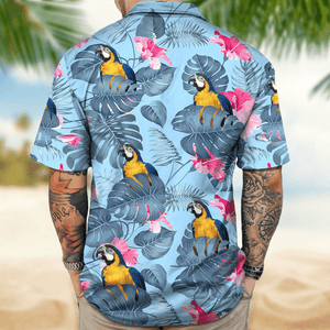 GeckoCustom Custom Photo Birds Men's Hawaiian Shirt TA29 889274