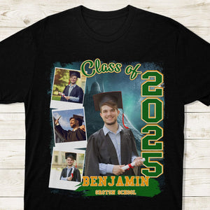 GeckoCustom Custom Photo Build Your Own 2024, 2025 Graduation Dark Shirt N304 890100