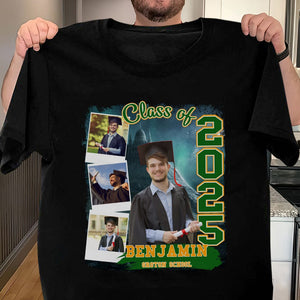 GeckoCustom Custom Photo Build Your Own 2024, 2025 Graduation Dark Shirt N304 890100