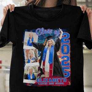 GeckoCustom Custom Photo Build Your Own 2025 Graduation Dark Shirt N304 890096