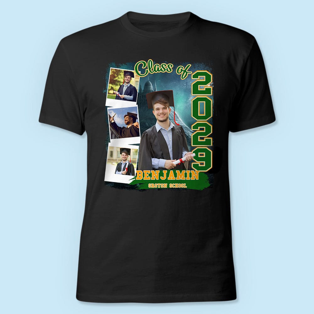GeckoCustom Custom Photo Build Your Own 2025 Graduation Dark Shirt N304 890100