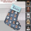 GeckoCustom Custom Photo Cartoon Dog Christmas Stocking TA29
