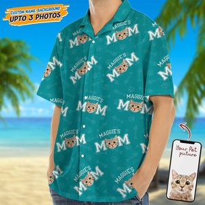 GeckoCustom Custom Photo Cat Dad Cat Mom Hawaii Shirt N304 889270