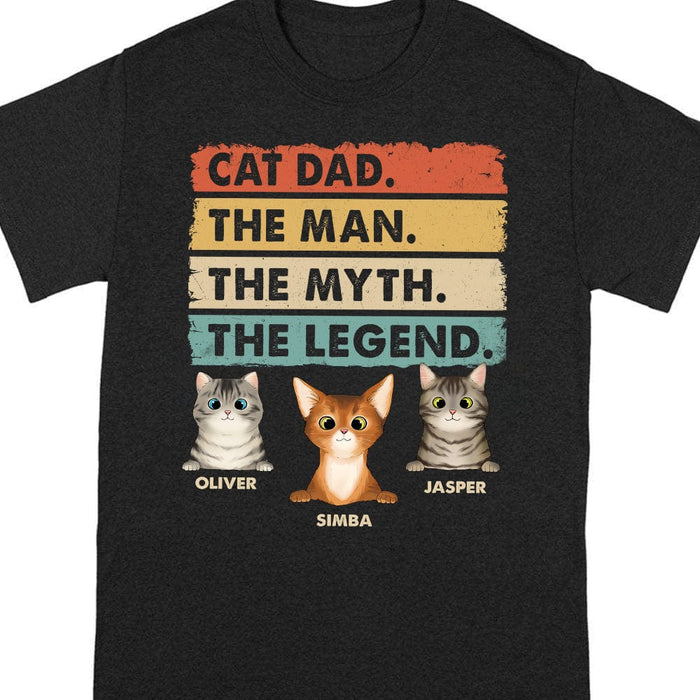 GeckoCustom Custom Photo Cat Dad Man Myth Legend Shirt N304 889335