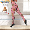 GeckoCustom Custom Photo Cat Dad Mom Black Paw Legging Set N304 889167