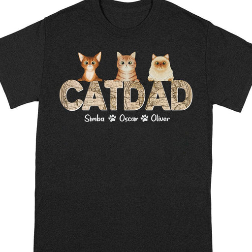 GeckoCustom Custom Photo Cat Dad Vintage Map Shirt N304 889393