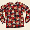 GeckoCustom Custom Photo Cat Mom Cat Dad With Buffalo Plaid Pattern Pajamas Set N304 889786 Only Shirt / S