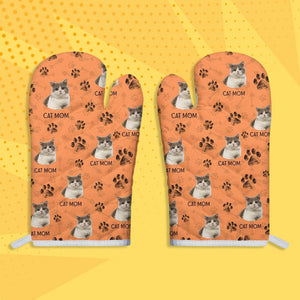 GeckoCustom Custom Photo Cat Paw For Cat Lovers Oven Mitt TA29 889018