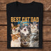 GeckoCustom Custom Photo Cat Portrait Retro Style Shirt N304 889683 Basic Tee / Black / S