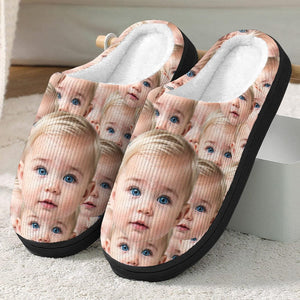 GeckoCustom Custom Photo Christmas Gift For Family Slipper TH10 891537