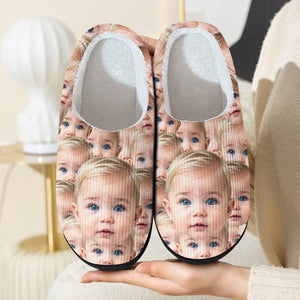 GeckoCustom Custom Photo Christmas Gift For Family Slipper TH10 891537