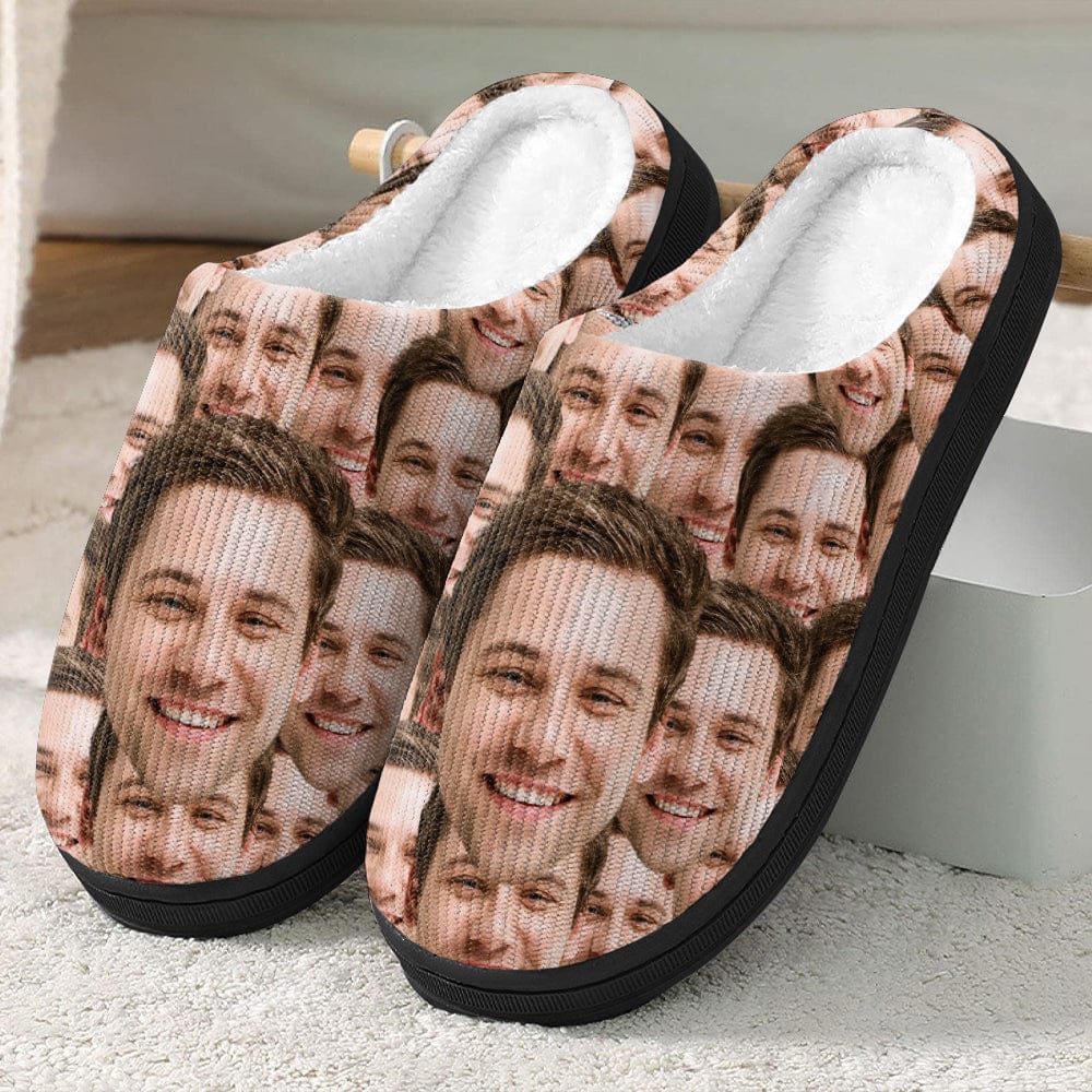 GeckoCustom Custom Photo Christmas Gift For Family Slipper TH10 891537