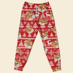 GeckoCustom Custom Photo Christmas Matching Cat Pajamas Set N304 889856 Only Pants / S