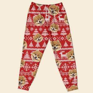 GeckoCustom Custom Photo Christmas Matching Dog Pajamas Set N304 889858 Only Pants / S