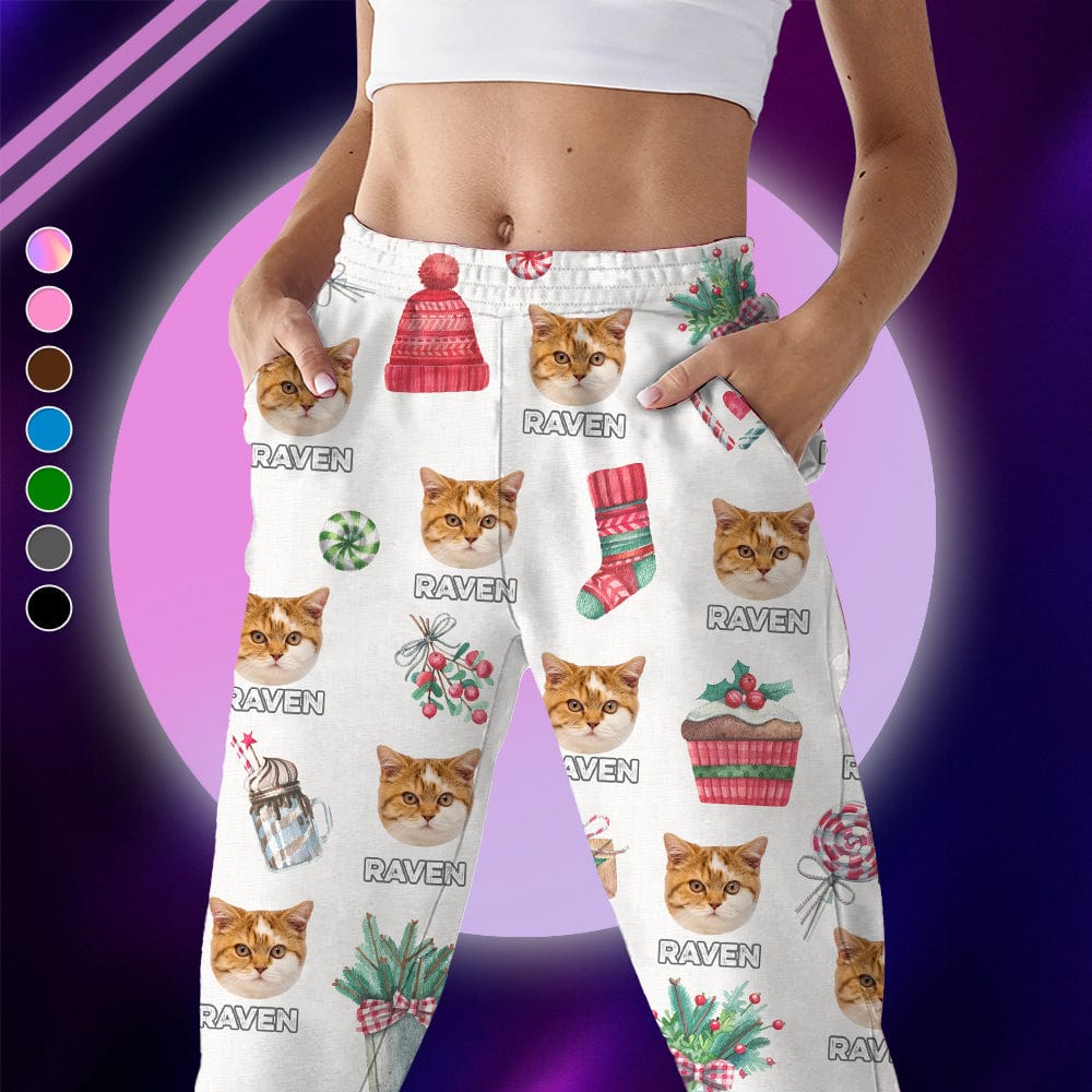 GeckoCustom Custom Photo Christmas Pattern Dog Cat Pajamas TA29 890123