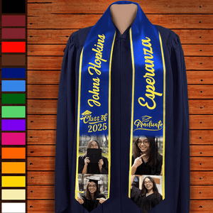 GeckoCustom Custom Photo Class of 2024 Stoles Graduation Day TA29 888755 6x72 inch