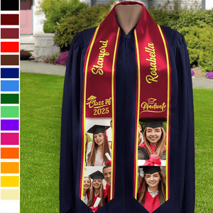 GeckoCustom Custom Photo Class of 2024 Stoles Graduation Day TA29 888755 6x72 inch