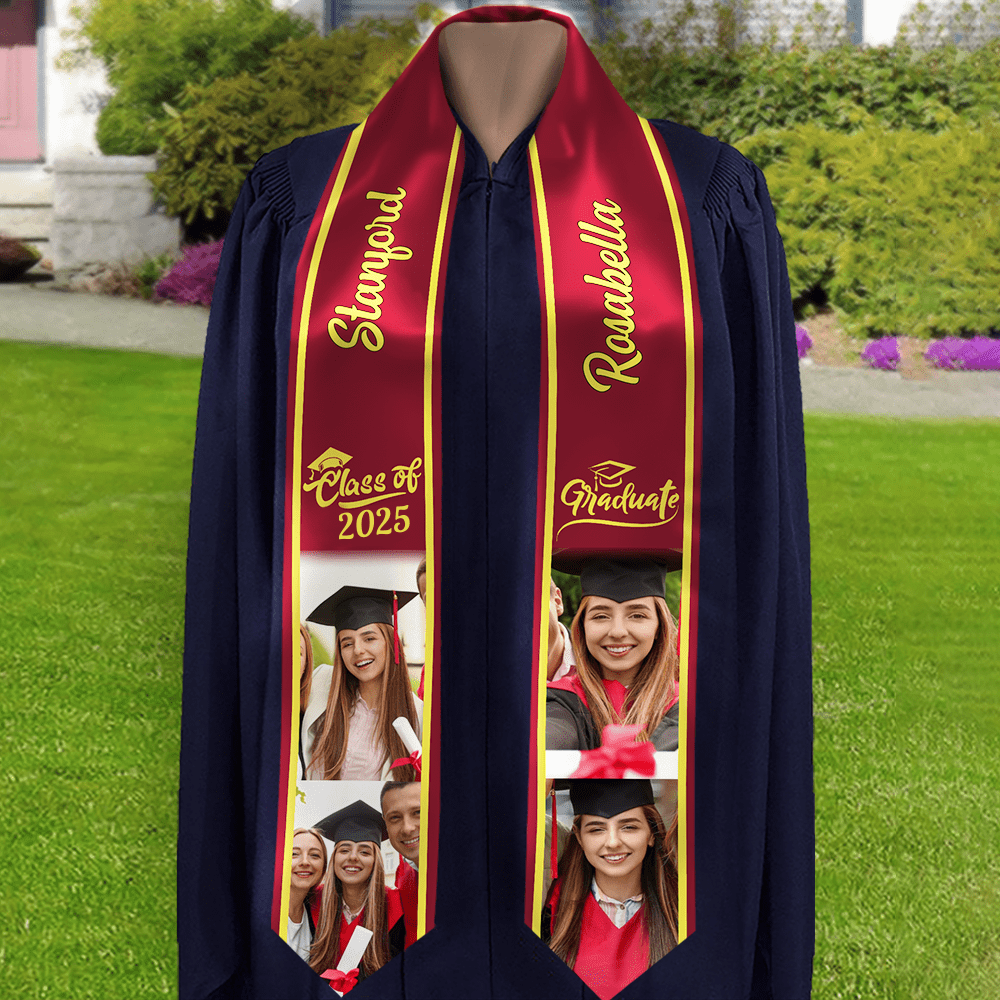 GeckoCustom Custom Photo Class of 2024 Stoles Graduation Day TA29 888755 6x72 inch