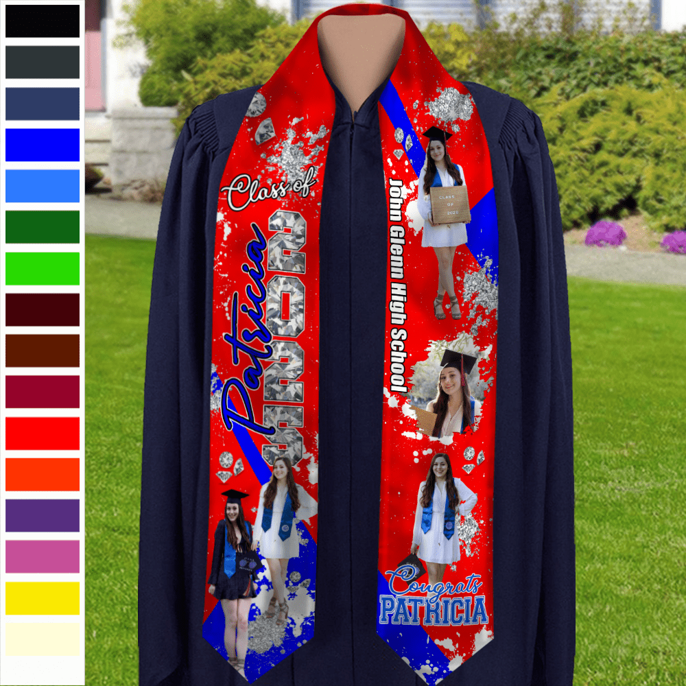 GeckoCustom Custom Photo Class Of 2025 Congrats Graduation Gift Stoles N369 890138