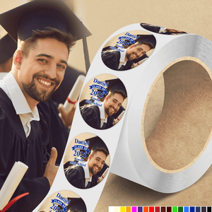 GeckoCustom Custom Photo Class Of 2025 Congrats Graduation Roll Sticker TA29 890290