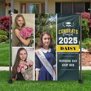 GeckoCustom Custom Photo Class Of 2025 Graduation Backdrop N369 890485