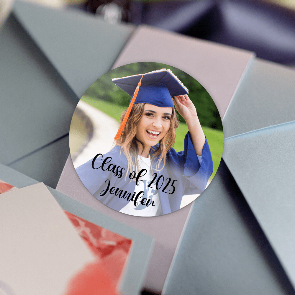 GeckoCustom Custom Photo Class Of 2025 Graduation Roll Sticker TA29 890519