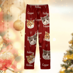 GeckoCustom Custom Photo Colorful Lovely Lettering For Cat Lovers Pajamas N304 889946 For Kid / Only Pants / 3XS