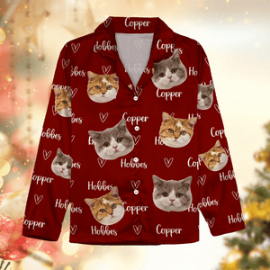 GeckoCustom Custom Photo Colorful Lovely Lettering For Cat Lovers Pajamas N304 889946 For Kid / Only Shirt / 3XS
