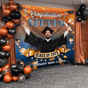 GeckoCustom Custom Photo Congrats Class Of 2025 Graduation Backdrop N369 890318