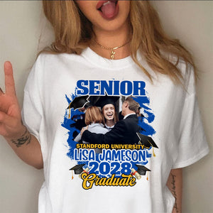 GeckoCustom Custom Photo Congrats Senior Graduation Bright Shirt TA29 890106