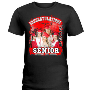 GeckoCustom Custom Photo Congratualtions Senior 2024 Graduation Shirt N304 889839