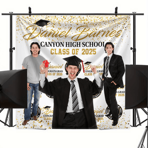 GeckoCustom Custom Photo Congratulations Class Of 2025 Graduation Backdrop N369 890276