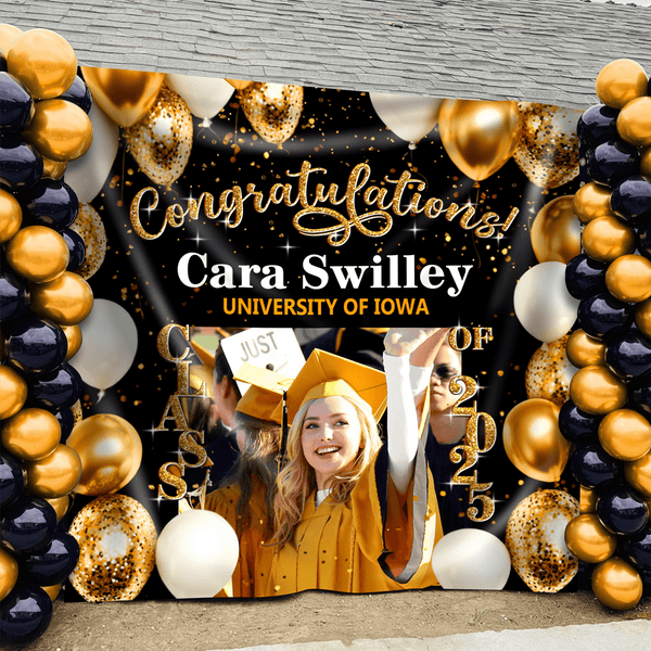 Custom Photo Congratulations Graduation 2026 Backdrop For Grad Party ...