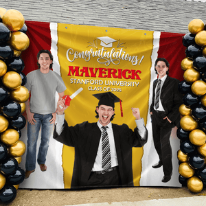 GeckoCustom Custom Photo Congratulations Graduation Backdrop N369 890461