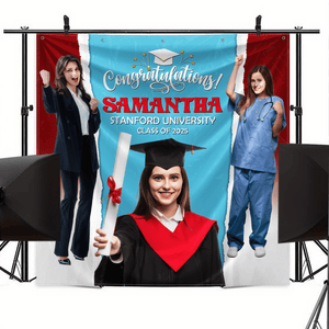 GeckoCustom Custom Photo Congratulations Graduation Backdrop N369 890461