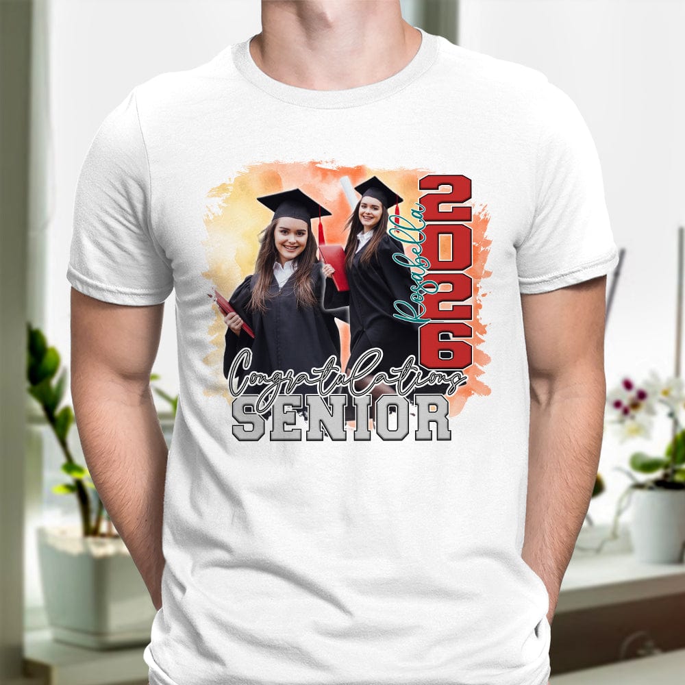 GeckoCustom Custom Photo Congratulations Senior 2025 Graduation Bright Shirt T368 890122