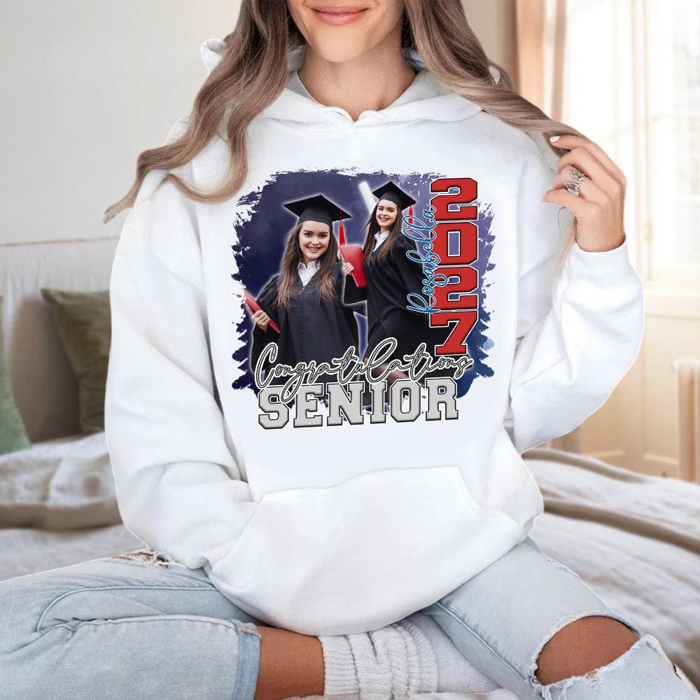 GeckoCustom Custom Photo Congratulations Senior 2025 Graduation Bright Shirt T368 890122