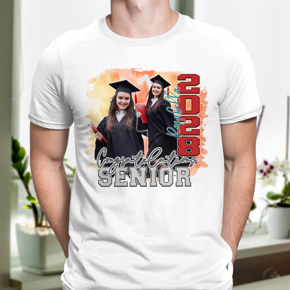 GeckoCustom Custom Photo Congratulations Senior 2025 Graduation Bright Shirt T368 890122