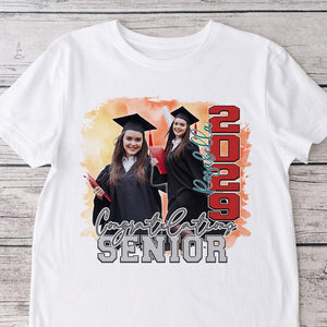 GeckoCustom Custom Photo Congratulations Senior 2025 Graduation Bright Shirt T368 890122