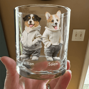 GeckoCustom Custom Photo Cool Dog, Cat Print Rock Glass Gift For Dog Cat Pet Lover HA75 891844 10.5 oz / 1 Side