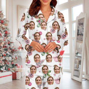 GeckoCustom Custom Photo Coquette Bows Christmas Pajamas Funny Gift For Bestie LM32 895006