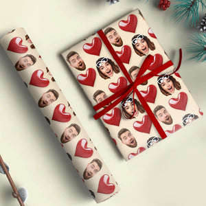 GeckoCustom Custom Photo Couple Heart Loving Wrapping Paper LM32 891991